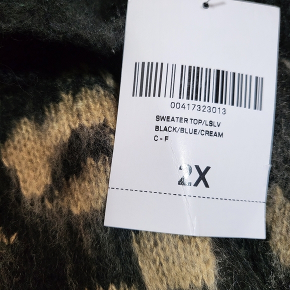 NWT FOREVER 21+ Size 2X Leopard Print Sweater Closet Staple Classic Mock Neck - Picture 8 of 13